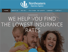 Tablet Screenshot of northeasterninsurance.com